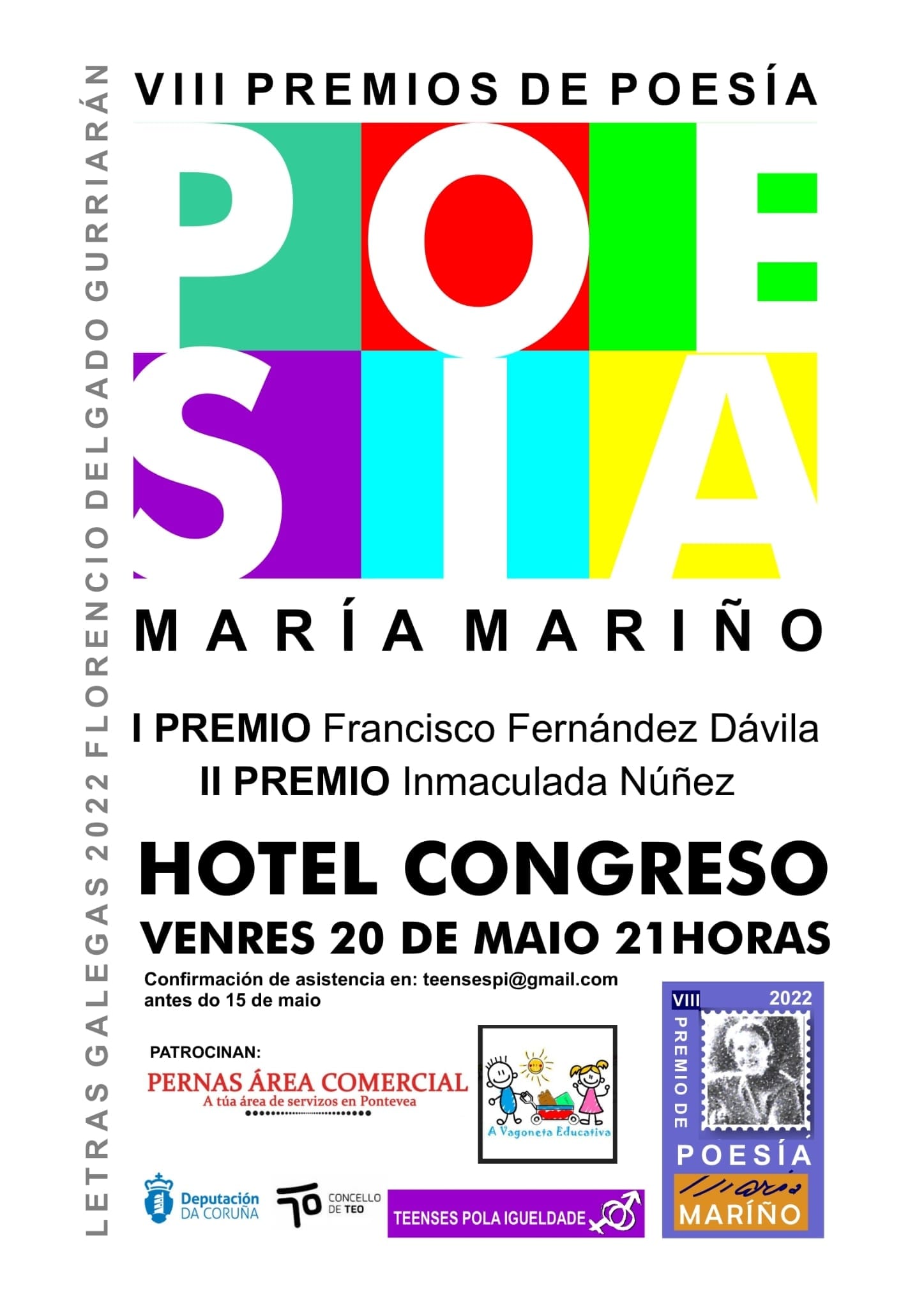O acto de entrega dos Premios María Mariño terá lugar o 20 de maio á tardiña